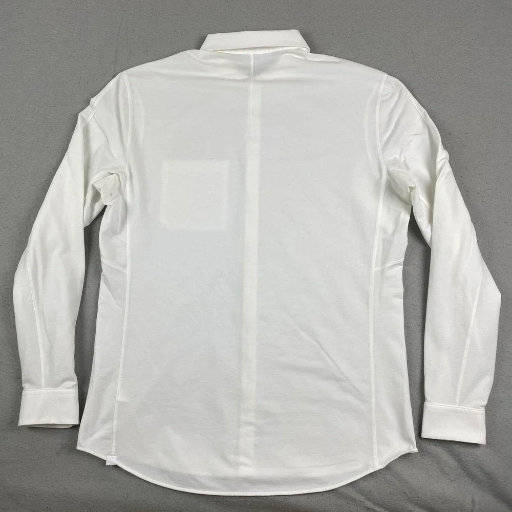 Lululemon Commission Shirt Men L White Twill Long Sleeve Button Up Casual